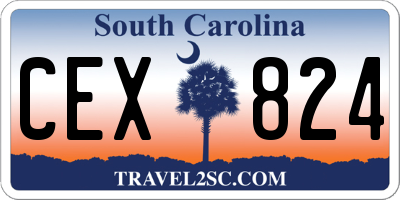 SC license plate CEX824