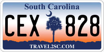 SC license plate CEX828