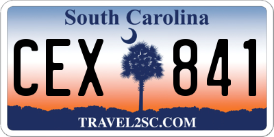 SC license plate CEX841