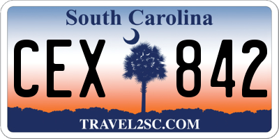 SC license plate CEX842