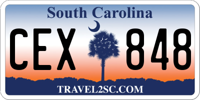 SC license plate CEX848