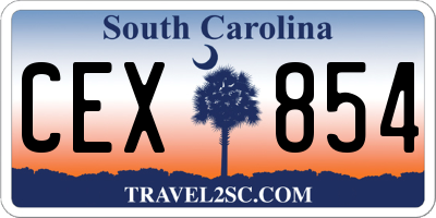 SC license plate CEX854