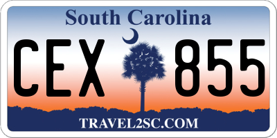 SC license plate CEX855