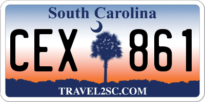 SC license plate CEX861