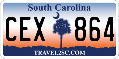 SC license plate CEX864