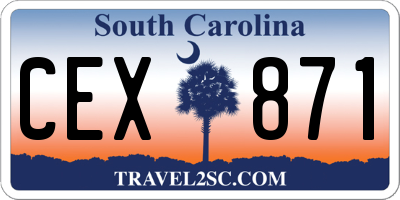 SC license plate CEX871