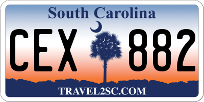SC license plate CEX882