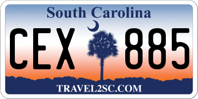 SC license plate CEX885