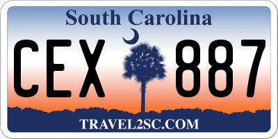 SC license plate CEX887