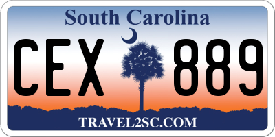 SC license plate CEX889