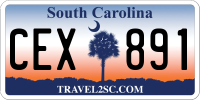 SC license plate CEX891