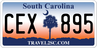 SC license plate CEX895