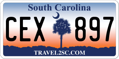 SC license plate CEX897