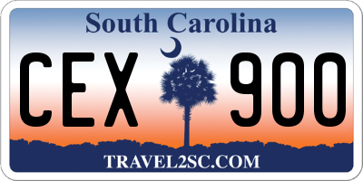 SC license plate CEX900