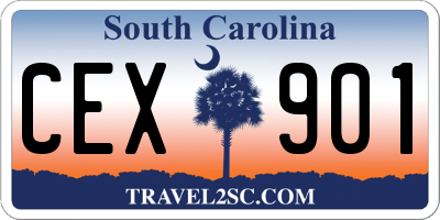 SC license plate CEX901