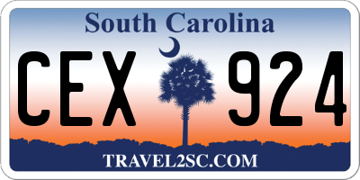 SC license plate CEX924