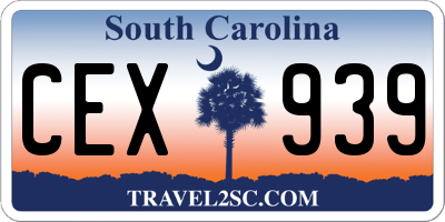 SC license plate CEX939