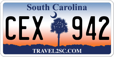 SC license plate CEX942