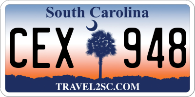 SC license plate CEX948