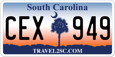 SC license plate CEX949