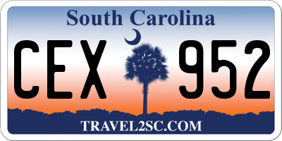 SC license plate CEX952