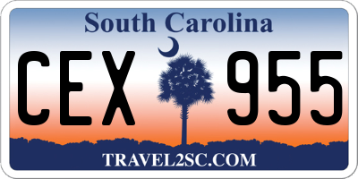 SC license plate CEX955