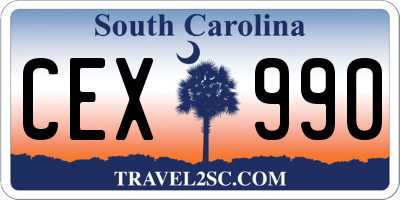 SC license plate CEX990