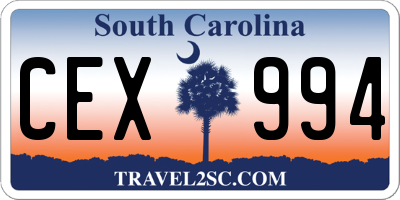 SC license plate CEX994