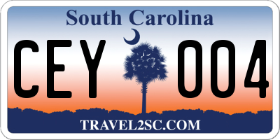 SC license plate CEY004