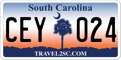 SC license plate CEY024
