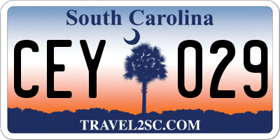 SC license plate CEY029