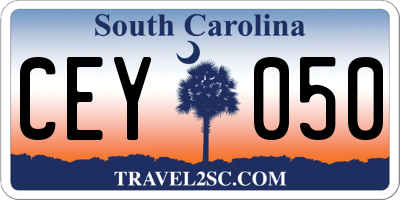 SC license plate CEY050