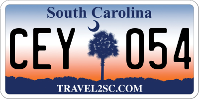 SC license plate CEY054