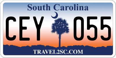 SC license plate CEY055