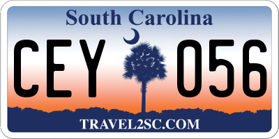 SC license plate CEY056
