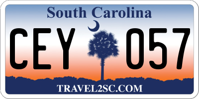 SC license plate CEY057