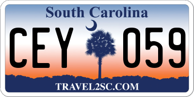 SC license plate CEY059