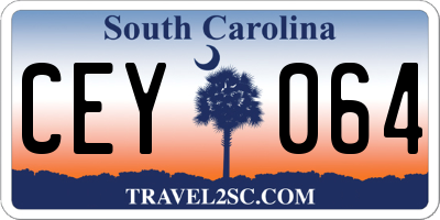 SC license plate CEY064