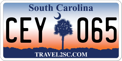 SC license plate CEY065