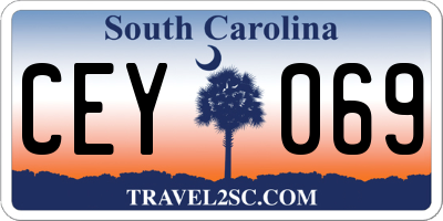 SC license plate CEY069
