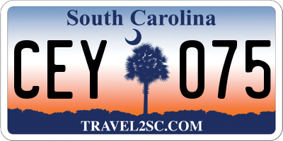 SC license plate CEY075