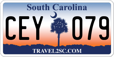 SC license plate CEY079