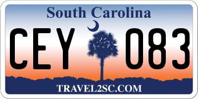 SC license plate CEY083