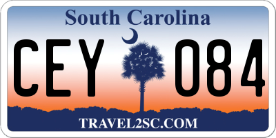 SC license plate CEY084