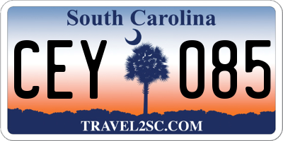 SC license plate CEY085