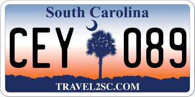 SC license plate CEY089