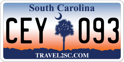 SC license plate CEY093