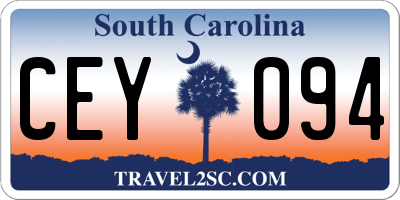 SC license plate CEY094