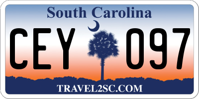SC license plate CEY097
