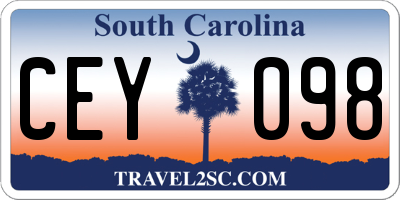SC license plate CEY098